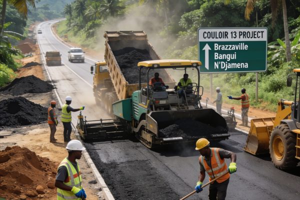 Début des travaux de bitumage du « Couloir 13 » au Congo-Brazzaville