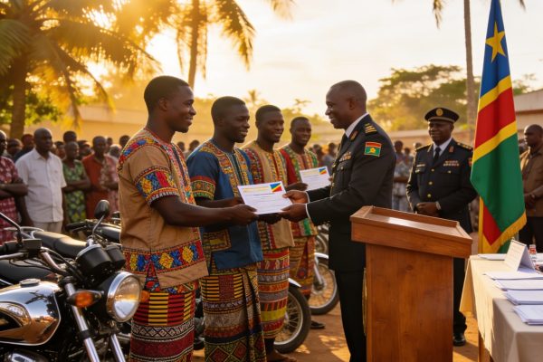 District de Makoua : Des conducteurs de taxis-motos obtiennent leur permis de conduire